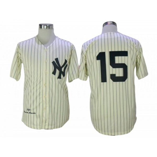 New York Yankees #15 Thurman Munson Cream 1969 Throwback Jersey