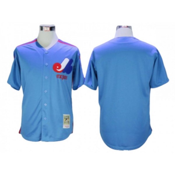 Montreal Expos Blank Blue Throwback Jersey