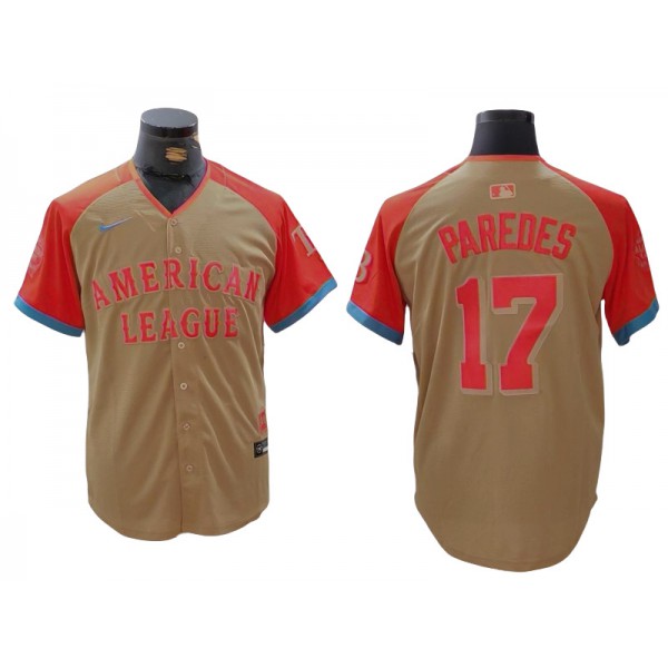 American League #17 Isaac Paredes Cream 2024 MLB All-Star Game Limited Jersey