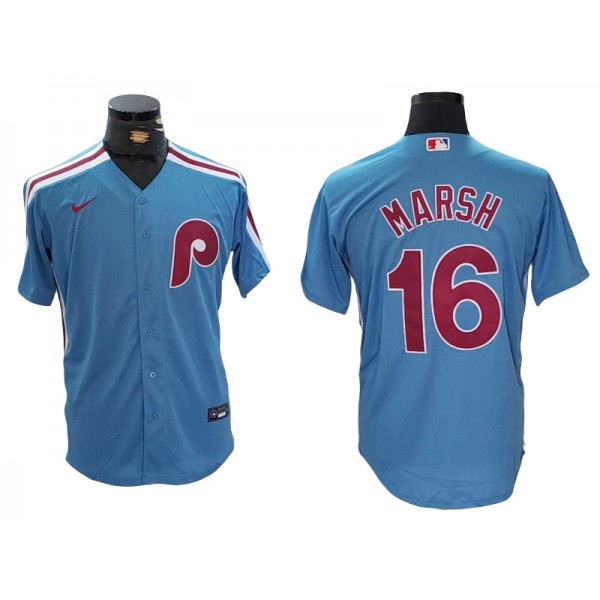 Philadelphia Phillies #16 Brandon Marsh Light Blue Limited Jersey