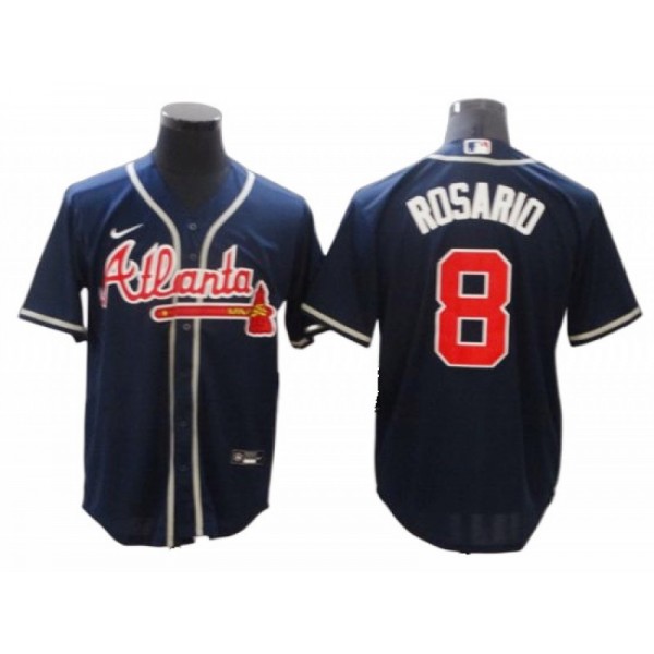 Atlanta Braves #8 Eddie Rosario Navy Alternate Cool Base Jersey