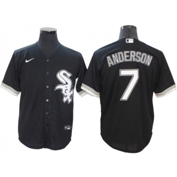 Chicago White Sox #7 Tim Anderson Black Alternate Cool Base Jersey