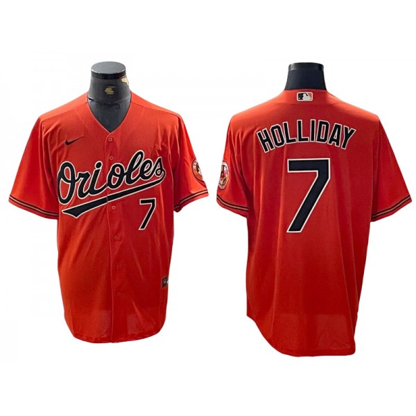 Baltimore Orioles #7 Jackson Holliday Orange Limited Jersey