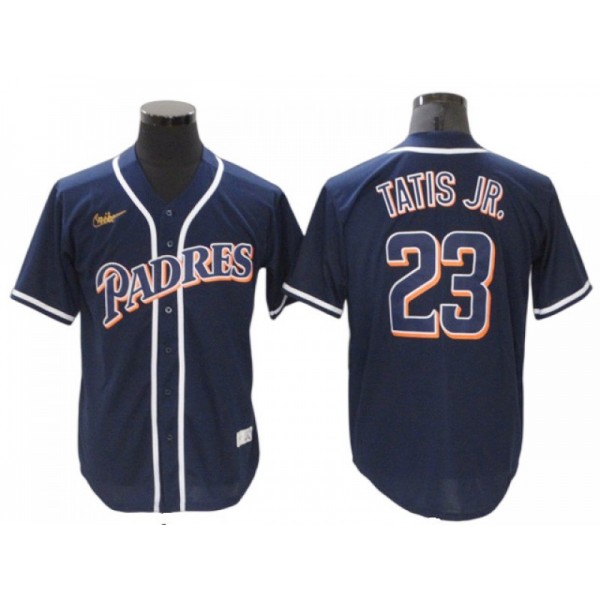 San Diego Padres #23 Fernando Tatís Jr. Navy Cooperstown Collection Cool Base Jersey