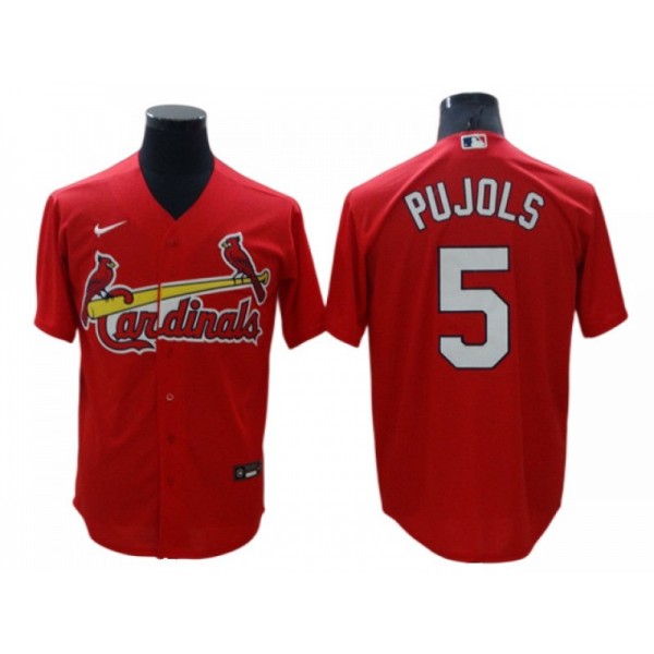 St. Louis Cardinals #5 Albert Pujols Red Cool Base Jersey