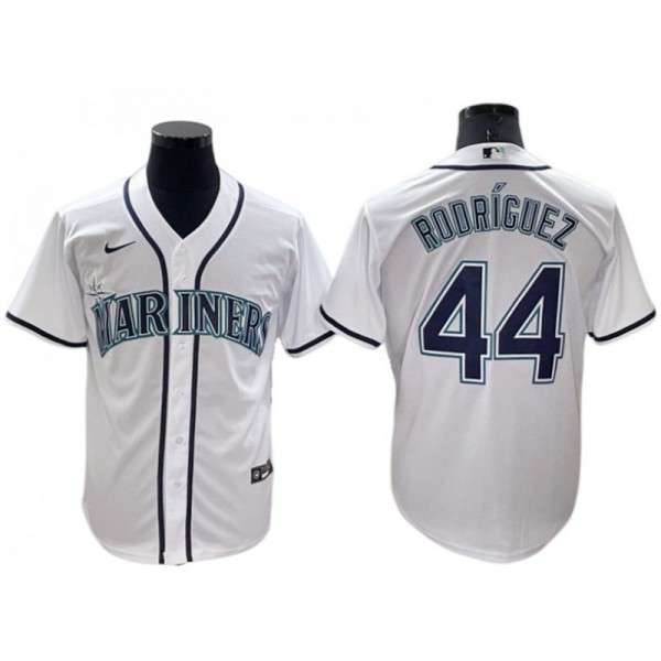 Seattle Mariners #44 Julio Rodriguez White Home Cool Base Jersey