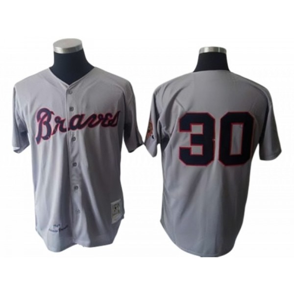 Atlanta Braves #30 Orlando Cepeda Gray 1969 Throwback Jersey