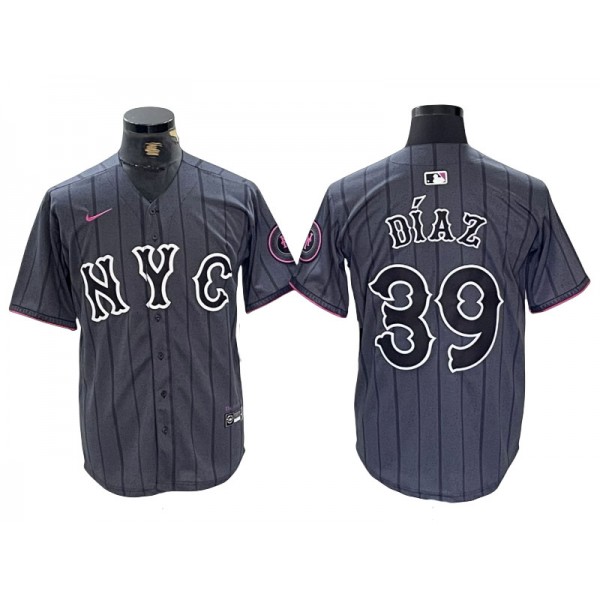 New York Mets #39 Edwin Díaz Graphite 2024 City Connect Limited Jersey