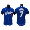 Los Angeles Dodgers #7 Julio Urías City Connect Flex Base Jersey - Royal/White