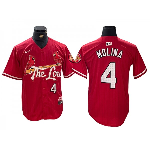 St. Louis Cardinals #4 Yadier Molina Red 2024 City Connect Limited Jersey