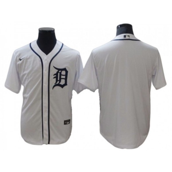 Detroit Tigers Blank White Home Cool Base Jersey