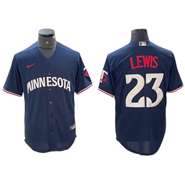 Minnesota Twins #23 Royce Lewis Navy Cool Base Jersey