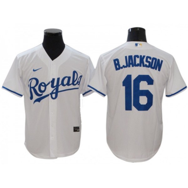 Kansas City Royals #16 Bo Jackson White Home Cool Base Jersey