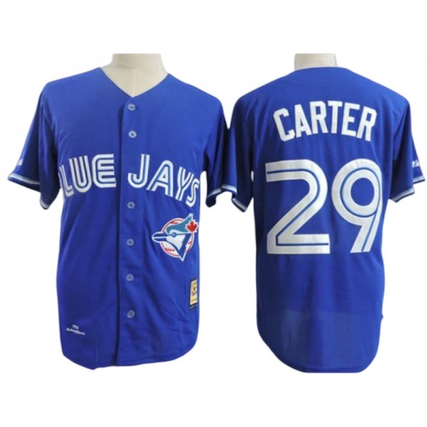 Toronto Blue Jays #29 Joe Carter 1993 Throwback Blue Jersey