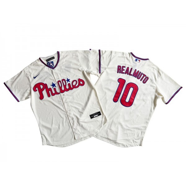 Philadelphia Phillies #10 J.T. Realmuto Cream Limited Jersey