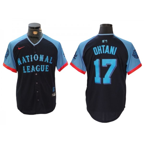 National League #17 Shohei Ohtani Black 2024 MLB All-Star Game Limited Jersey