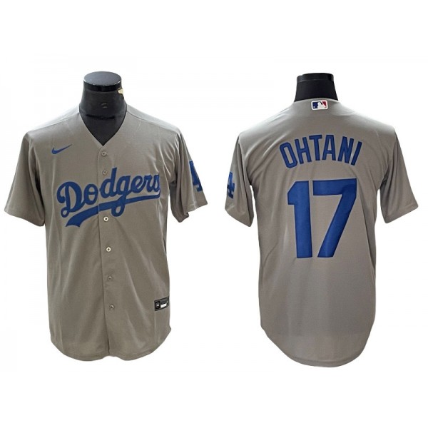 Los Angeles Dodgers #17 Shohei Ohtani Gray Alternate Cool Base Jersey