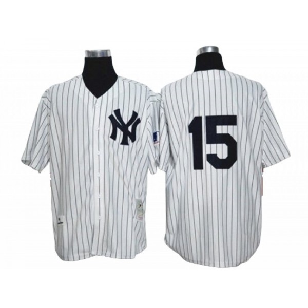 New York Yankees #15 Thurman Munson White Throwback Jersey