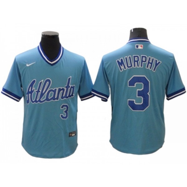 Atlanta Braves #3 Dale Murphy Light Blue Cooperstown Collection Cool Base Jersey