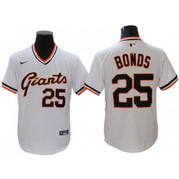 San Francisco Giants #25 Barry Bonds Vintage White Jersey