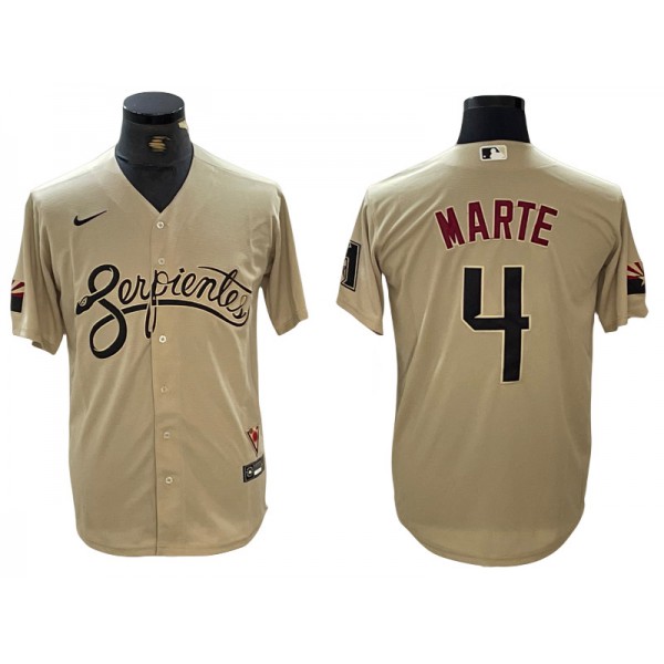 Arizona Diamondbacks #4 Ketel Marte Sand City Connect Cool Base Jersey