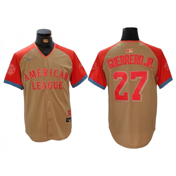 American League #27 Vladimir Guerrero Jr. Cream 2024 MLB All-Star Game Limited Jersey