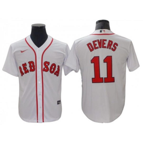 Boston Red Sox #11 Rafael Devers White Home Cool Base Jersey