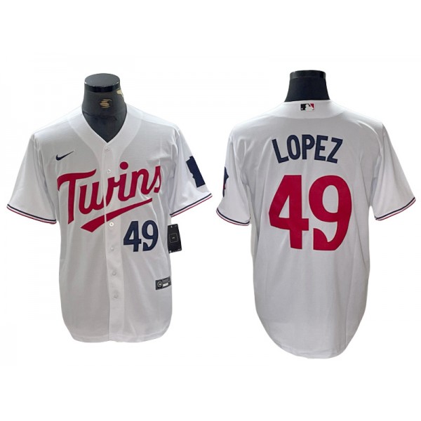 Minnesota Twins #49 Pablo López White Home Limited Jersey