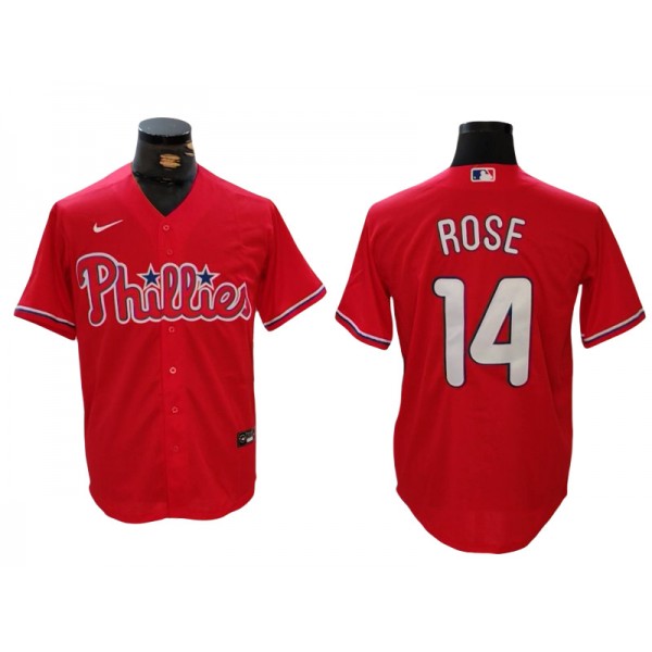 Philadelphia Phillies #14 Pete Rose Red Cool Base Jersey