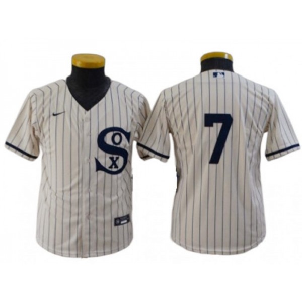 Chicago White Sox #7 Tim Anderson Youth White Field of Dreams Cool Base Jersey