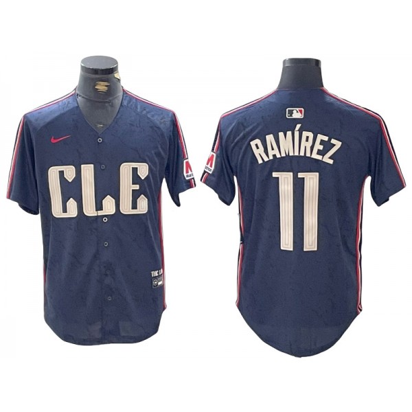 Cleveland Guardians #11 Jose Ramirez Navy 2024 City Connect Limited Jersey