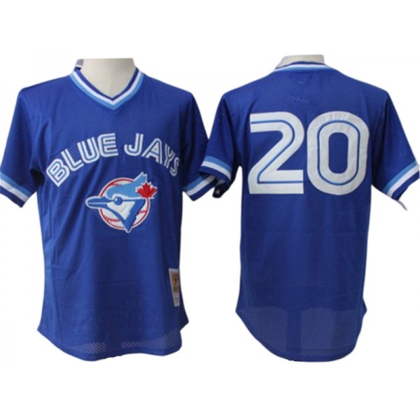 Toronto Blue Jays #20 Josh Donaldson Royal Mesh Batting Practice Throwback Jersey