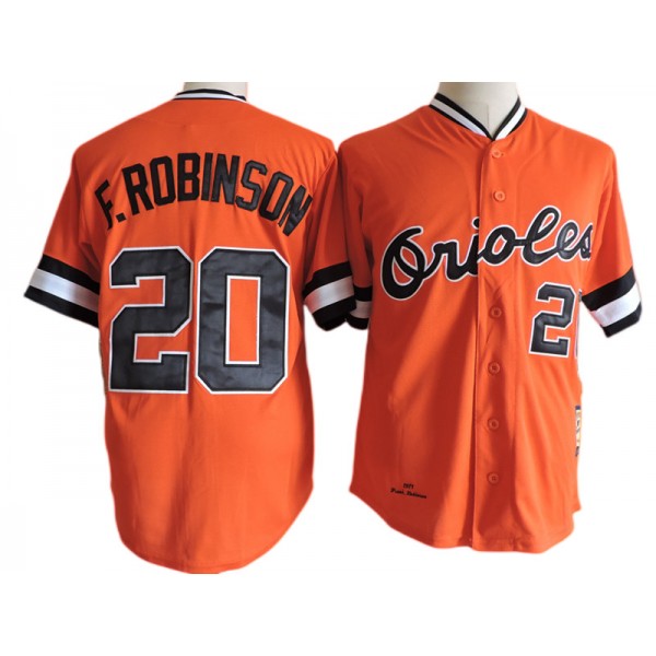 Baltimore Orioles #20 Frank Robinson 1971 Orange Throwback  Jersey