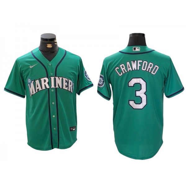 Seattle Mariners #3 J.P. Crawford Green Limited Jersey