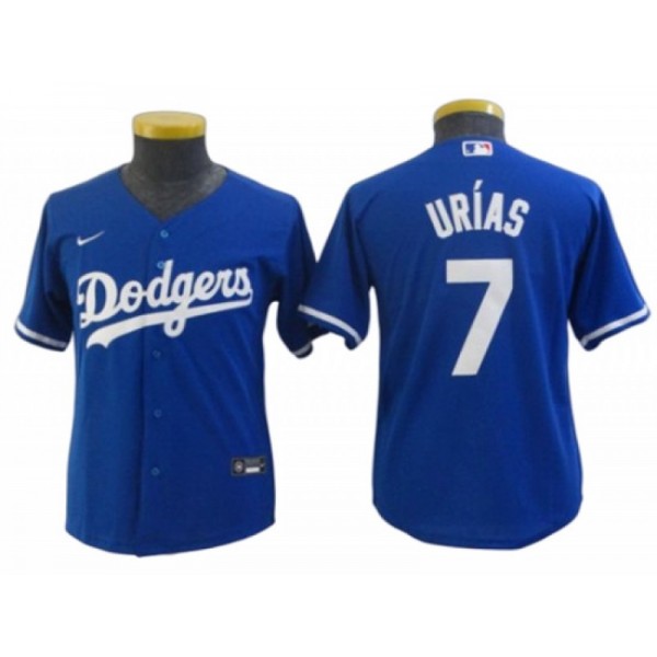 Los Angeles Dodgers #7 Julio Urias Youth Royal Blue Cool Base Jersey