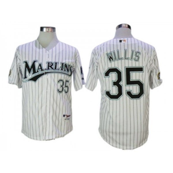 Florida Marlins #35 Dontrelle Willis White Pinstripe 2003 World Series Champions Jersey