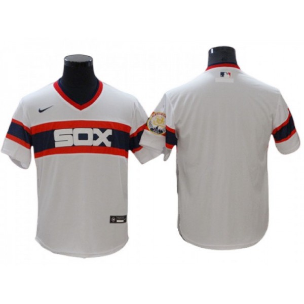 Chicago White Sox Blank White Cooperstown Collection Cool Base Jersey