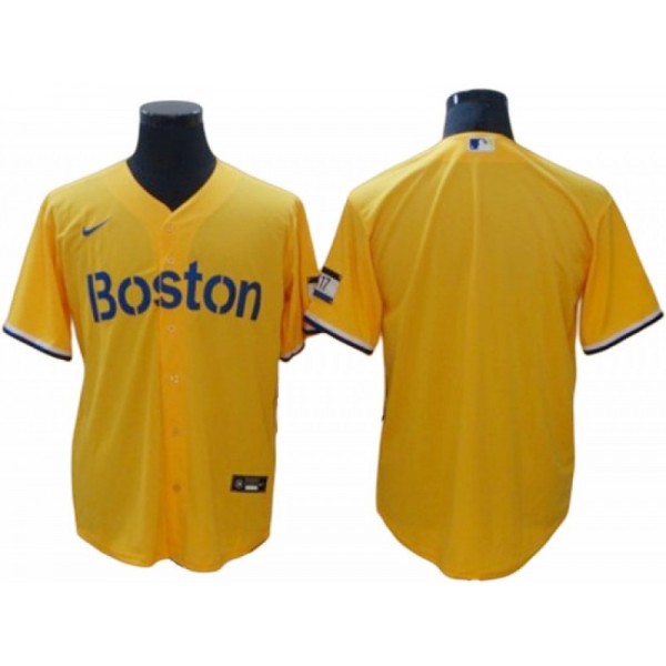 Boston Red Sox Blank Gold City Connect Cool Base Jersey