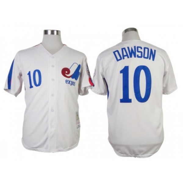 Montreal Expos #10 Andre Dawson White Throwback Jersey