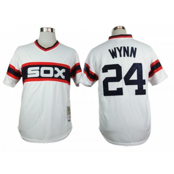 Chicago White Sox #24 Early Wynn 1983 White Throwback Jersey