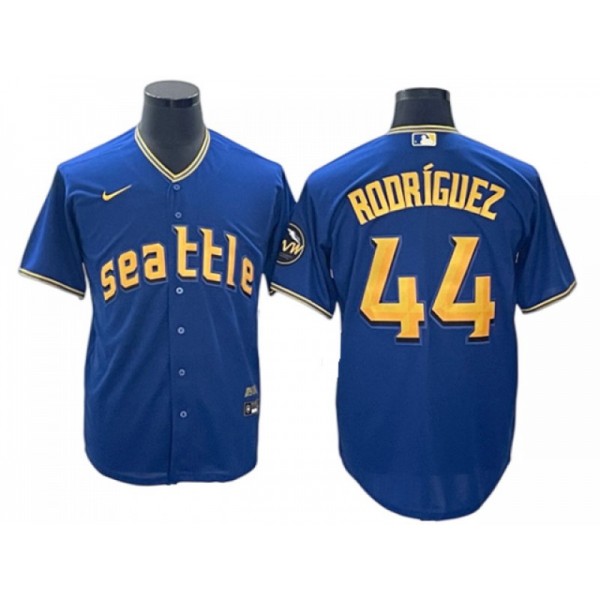 Seattle Mariners #44 Julio Rodríguez Royal 2023 City Connect Jersey