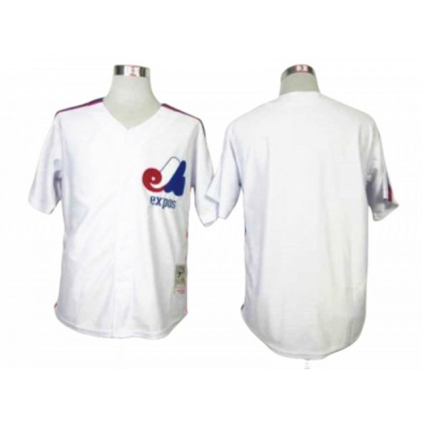 Montreal Expos Blank White Throwback Jersey