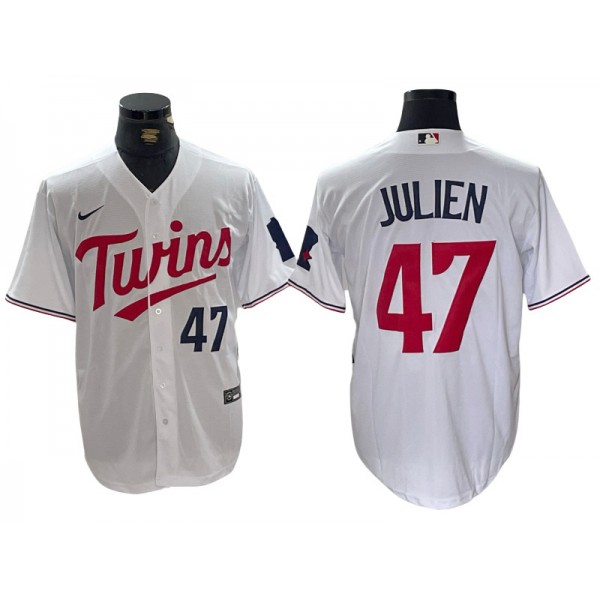 Minnesota Twins #47 Edouard Julien White Home Limited Jersey