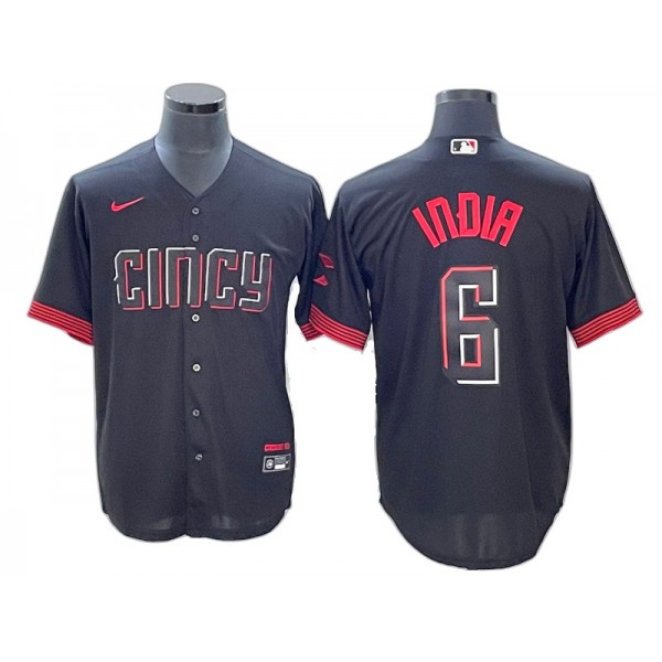 Cincinnati Reds #6 Jonathan India Black 2023 City Connect Jersey