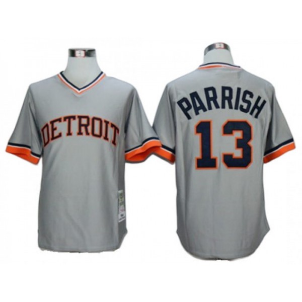 Detroit Tigers #13 Lance Parrish Gray 1984 Throwback Jersey