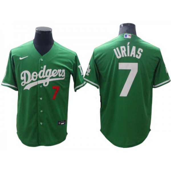 Los Angeles Dodgers #7 Julio Urias Saint Patrick's Day Jersey