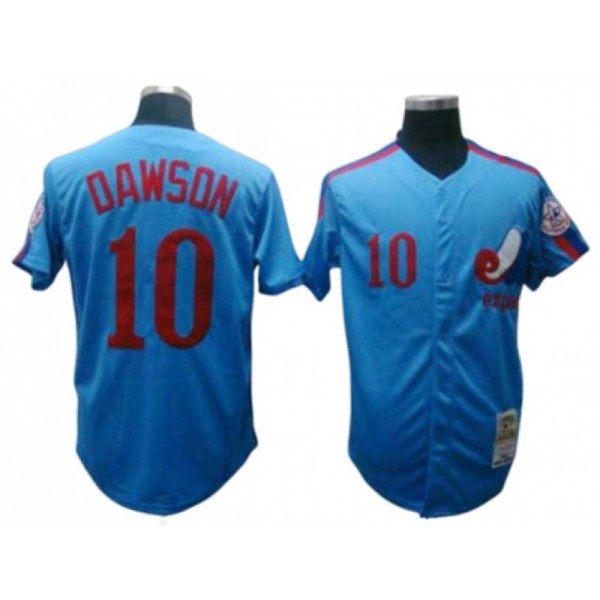 Montreal Expos #10 Andre Dawson Blue Throwback Jersey