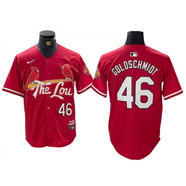 St. Louis Cardinals #46 Paul Goldschmidt Red 2024 City Connect Limited Jersey