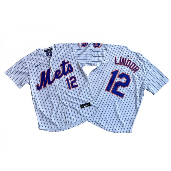 New York Mets #12 Francisco Lindor White Limited Jersey