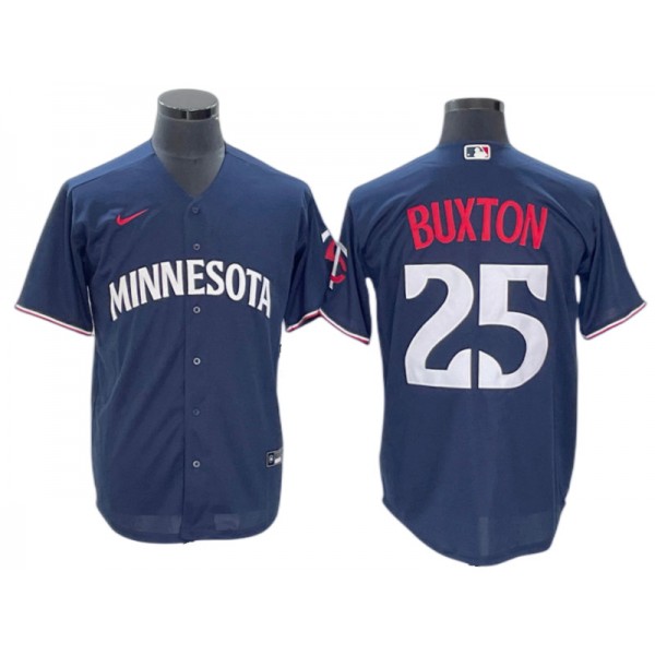 Minnesota Twins #25 Byron Buxton Navy Alternate Cool Base Jersey